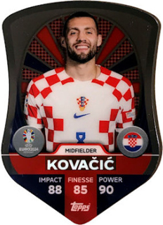 Mateo Kovacic Croatia Topps Match Attax EURO 2024 Chrome Pro Elite Shield #SC2